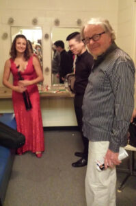 Anton backstage with Dover String Quartet, 2016
